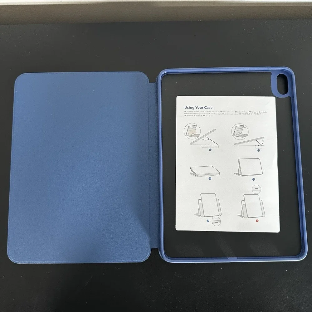 ESR iPad Air 11 Inch M4 M2 Case Magnetic Removable Stand Blue Minimalist Tech‎